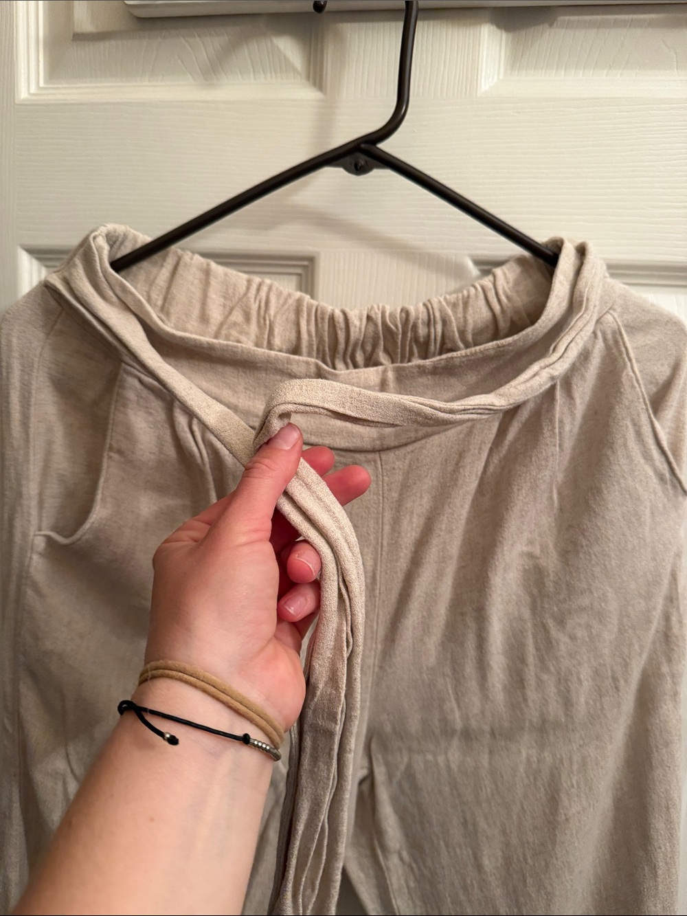 Lilyful Chico Neutral Ribbed Drawstring Pants - Picture 8 of 10